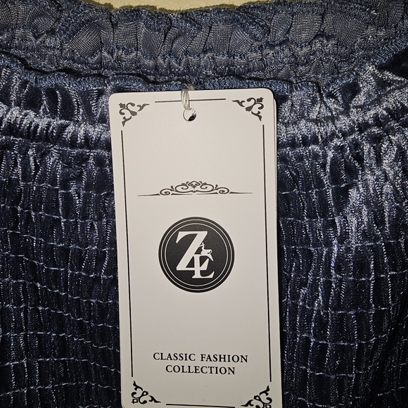 Chic Long Sleeve Blue Dress - Picture 4 of 7